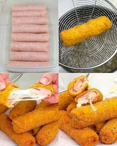 KETO Recipes - Keto Crispy Ham Rolls are a low-carb snack... Best Appetizers Ever, Sliced Vegetables, Ham Rolls, Cinnamon Roll Bread, Free Keto Meal Plan, Sliced Ham, Pork Rinds, Keto For Beginners, Spinach Leaves