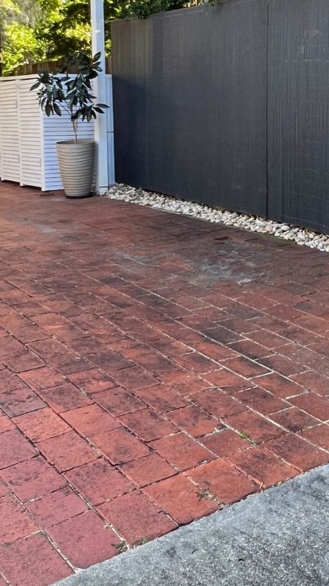 Save thousands by painting your pavers instead of replacing them - The Interiors Addict Paint Pavers, Painting Pavers, Painted Pavers, Paint Stirrers, Paving Pattern, Outdoor Paving, Dulux Paint, Concrete Paving, Pressure Washing