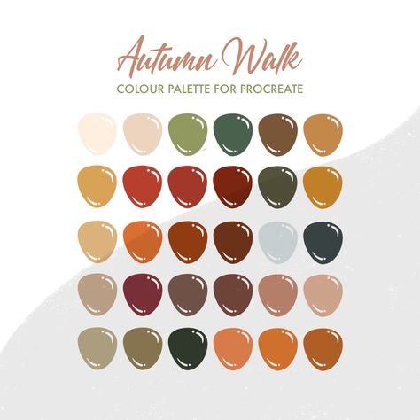 Spring Procreate, Procreate Palette, Dnd Mini, Cozy Coffee Shop, Fall Color Palette, Color Palette Design, Color Psychology, Nature Themed, Color Swatch