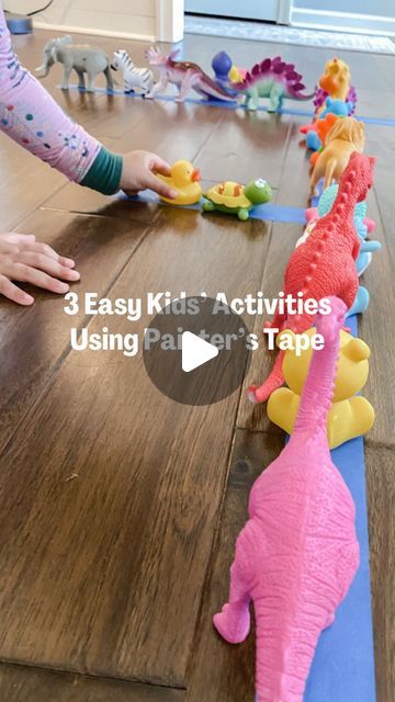 Katelyn Collier | That “Achievably Extra” Mom on Instagram: "Are you grabbing your painter’s tape yet??

I’m on a mission to share learning activities that will keep our kids entertained so that we can actually get something done (IYKYK 🙃), but also making sure to keep them ACHIEVABLE.

We already have enough on our plates. Trying to find time to set up elaborate activities just adds more stress and ultimately leads to LESS productivity…

Instead, I’m here to offer activities that require 5 minutes OR LESS to set-up and encourage our kids to learn through play. 🙌🏼

As a former elementary school teacher, this kind of stuff gets me excited. So I’m willing to do the work, so that we ALL can reap the benefits!

I have over 250 blogs on my website SLAMMED FULL of value-add information for ki Tape Activities For Preschool, Painters Tape Activities For Kids, Learn Through Play, Colored Tape, Daycare Ideas, Kids Projects, Elementary School Teacher, Do The Work, Painters Tape