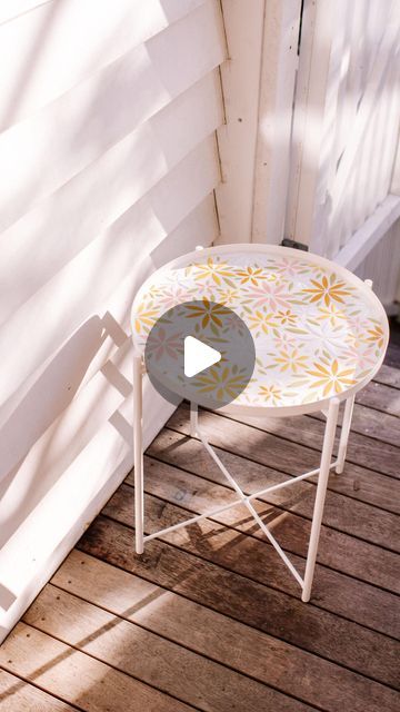 Geneva Vanderzeil on Instagram: "Mosaic should come with a warning: you WILL get addicted 🌸. In my second experiment with mosaic, this IKEA ‘gladom’ metal side table seemed perfect paired with @mandalaartshop’s Leaf Petal Shaped Tiles, and this was such a simple and really therapeutic project. I spent ages figuring out exactly how I wanted the flower pattern to look before fully committing with the glue and honestly, I love how sweet and pretty this turned out. I’m really excited to continue experimenting with other mosaic projects - the DIY options are endless with this craft… What next?! #mosaic #diy #mosaicing" Ikea Upcycling, Instagram Mosaic, Ikea Lack Side Table, Shaped Tiles, Ikea Side Table, Mosaic Tile Table, Condo Decor, Tile Table, Ikea Lack