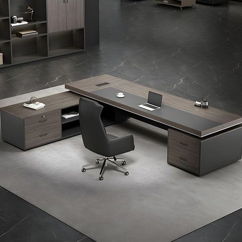 Amazon.com: CraftThink Modern Executive Office Desk, L Shaped Office Desk with Cabinet Storage, Cable Management, Business Furniture Desk Workstation for Home Office, (71"L x 31.5"W x 29.5"H, Left Hand Return) : Home & Kitchen L Shaped Office, Modern Executive Office, L Shaped Office Desk, L Shaped Executive Desk, Desk Workstation, Furniture Desk, L Shape Desk, Executive Office Desk, Training Tables