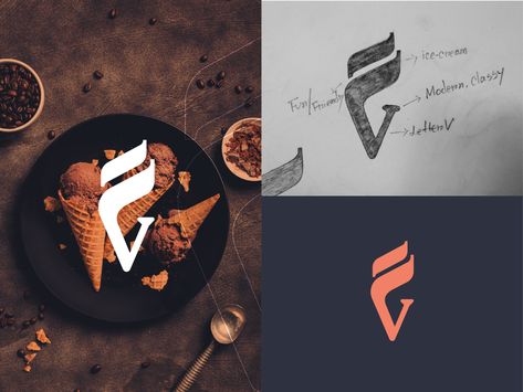 Ice Logo, Ice Cream Logo, Italian Ice Cream, Ice Cream Brands, Logo And Branding, Italian Ice, Adobe Illustrator Tutorials, Modern Logo Design, Illustrator Tutorials