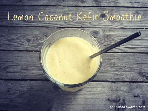 Lemon Coconut Kefir Smoothie This summer we were able to head up to Canada to spend a week on a beautiful lake with lots of family. Over the course of the week I ate a lot of garbage, stayed up too late and was a bit relieved to come home to a schedule and a […] Coconut Kefir, Kefir Smoothie, Fermented Drinks, Lemon Smoothie, Real Food Diet, Cow's Milk, Kefir Recipes, Milk Kefir, Lemon Coconut