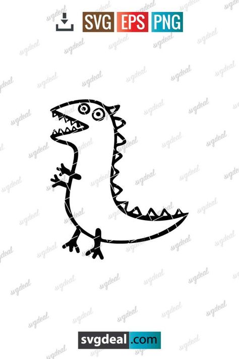 Peppa Pig Dinosaur, Peppa Pig Svg, Pig Svg, Dinosaur Svg, Monster Truck Party, Truck Party, Svg Free, Personal Project, Start Now