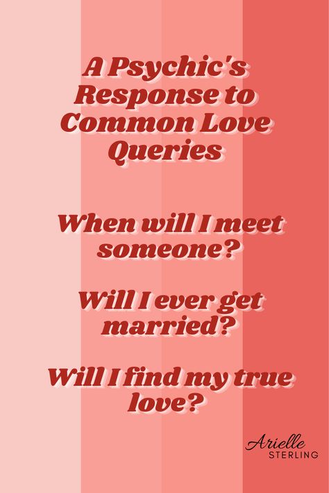 A psychic answers top questions about love: - When will I meet someone? - Will I ever get married? - Will I find my true love? Will I Ever Find Love, Questions About Love, Top Questions, Spiritual Event, Yes And Yes, Love Test, Love Questions, My True Love, Interpersonal Relationship