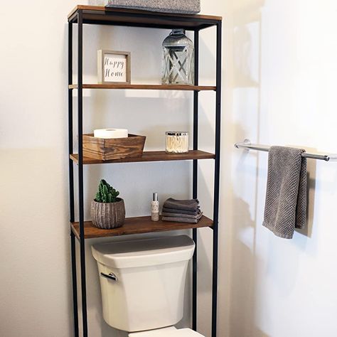 Bathroom Storage Shelf, Over Toilet Storage, Shelves Over Toilet, Bathroom Shelves Over Toilet, Bathroom Space Saver, Toilet Shelves, Space Saving Bathroom, Over The Toilet, Over Toilet