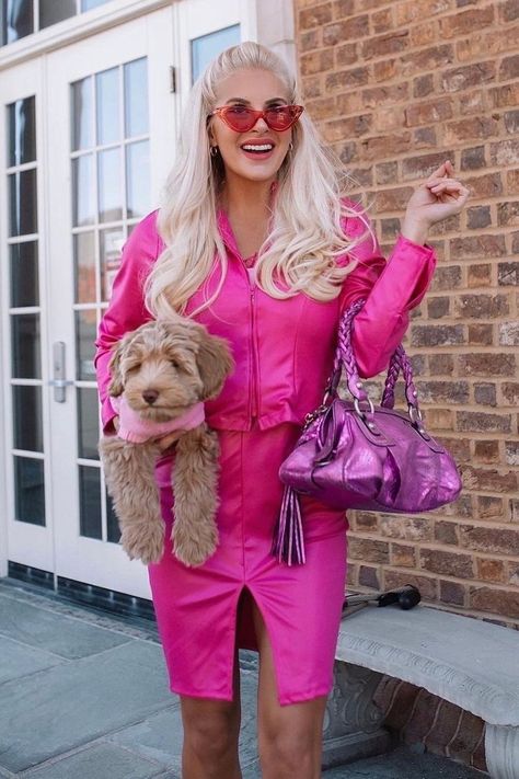 We don't do anything halfway around here! I love sharing Halloween costume ideas from Halloween's past. If you're looking for college halloween costume ideas or solo halloween costumes, try this Legally Blonde costume! Everything you need to recreate it is linked, so tap to shop and explore my ltk for more outfit ideas! Real Housewives Costume Ideas, Legally Blonde Costume, Housewife Costume, Solo Halloween Costumes, College Halloween Costume Ideas, College Halloween Costume, Kathleen Post, Days To Christmas, College Halloween