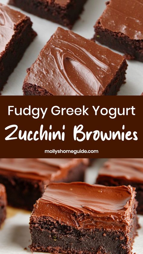 Indulge in the best of both worlds with these irresistible Greek yogurt zucchini brownies. Moist, fudgy, and rich in chocolate flavor, these brownies are the perfect guilt-free treat for any time of day. The addition of Greek yogurt adds a hint of tanginess while keeping them extra soft and decadent. Sneak some veggies into your dessert without sacrificing taste or texture! Greek Yogurt Brownies Healthy, Desserts For Gallbladder, Yogurt Brownies, Greek Yogurt Brownies, Classic Brownies, Greek Yogurt Dessert, Best Greek Yogurt, Healthy Brownie, Dessert Cravings