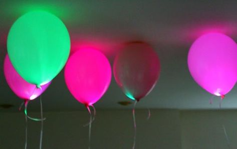 "Light Up Your Party with LED Balloons" by  craft, balloons, party Glow In The Dark Birthday, Glow Party Ideas, Dark Birthday, Black Light Party, Light Up Balloons, Glow In Dark Party, Pretty Balloons, Glow In The Dark Party, Led Balloons