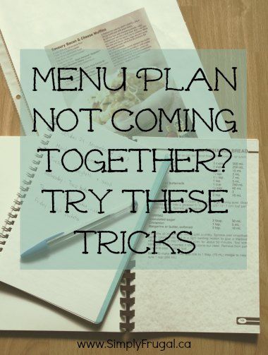 Creating a menu plan will help your grocery dollars stretch.  But on days when you get stuck, here are some menu planning tricks to complete your plan. Planning Hacks, Plane Food, Budget Meal Planning, Family Meal Planning, Menu Plan, Menu Planners, Grocery Budgeting, Make Ahead Meals, Recipe Organization