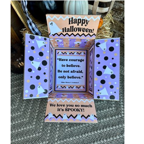 LDS Missionary Halloween Care Package Printable Decor - Etsy Lds Missionary Packages, College Gift Boxes, Easter Care Package, Halloween Care Packages, Missionary Care Packages, Birthday Care Packages, Deployment Care Packages, Lds Missionary, Missionary Gifts