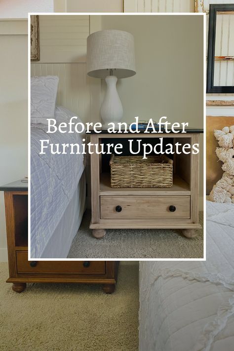 Save money, be creative with furniture makeovers. If you desire to update your home but don’t want to replace all your furniture you can make beautiful pieces by making over what you have or with great second-hand finds. Nightstand and dresser are great starter projects. Refinish your furniture, strip, sand, paint or stain. Update a home with unique and fun projects. Furniture makeover ideas. How to upcycle your home with furniture makeovers. Before and after home projects. Do it yourself Refinish Nightstand, Refinished Nightstand, Diy Nightstand Makeover, Before And After Furniture, Nightstand And Dresser, Furniture Makeover Ideas, Before And After Home, Furniture Update, Makeover Ideas