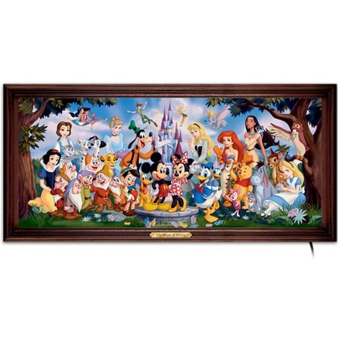 The Magic Of Disney StainedGlass Panorama Wall Decor by The Bradford Exchange * BEST VALUE BUY on Amazon #MickeyMouse Fur Rug Living Room, Bradford Exchange Disney, Cinderella Wallpaper, Disney Wall Decor, Disney Stained Glass, Baby Disney Characters, Disney Room Decor, Disney Rooms, Disney Wall