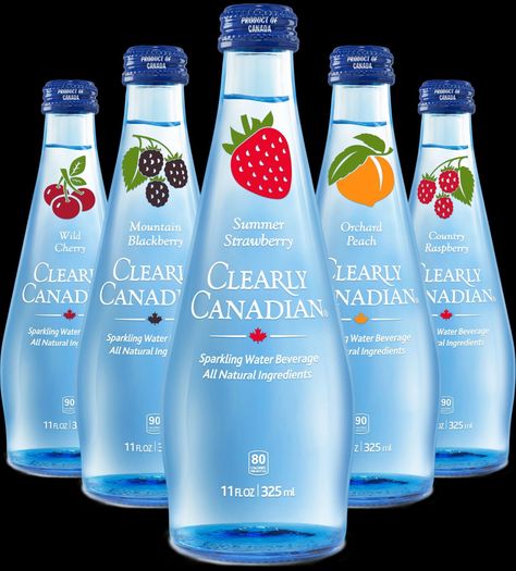 Clearly Canadian, Canada Summer, Wild Country, Vintage Memory, Sparkling Water, Blackberry, Natural Ingredients, All Natural, Raspberry