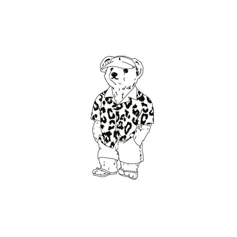 Polo Bear Tattoo, Ignorant Style Tattoo Men, Ignorant Tattoo Style, Polo Tattoo, Teddy Tattoo, Ignorant Art, Ignorant Tattoo, Ignorant Style Tattoo, Hip Thigh Tattoos