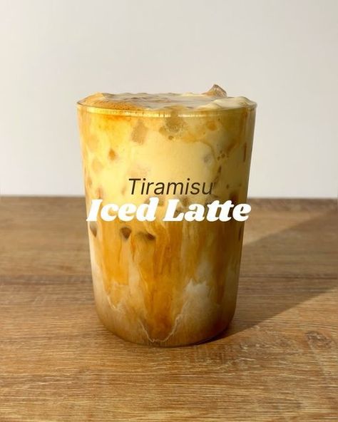 Bruno’s Homecafé on Instagram: "Tiramisu Iced Latte 😍🤎 Recipe👇🏽 . Recipe: - prepare your tiramisu cream * 2 tbsp of mascarpone  * 100 ml of milk of your choice  * 15 ml/ 1/2 oz of tiramisu syrup * froth till combined - add ice  - pour in 100 ml / 3 oz of your milk of choice  - add a double shot of espresso  - pour your tiramisu cream on top - dust with cocoa powder . That’s it. Enjoy! . Rating: I really like the taste it’s absolutely creamy and deliciously sweet. But it’s definitely not an everyday coffee drink - it’s the treat that you can enjoy once a week. 8.7/10 🤎" Tiramisu Cream, Iced Latte Recipe, Frappe Recipe, Shot Of Espresso, Latte Recipe, Double Shot, Iced Latte, Coffee Latte, Decadent Desserts