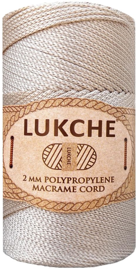 PRICES MAY VARY. Lukche 2mm High Quality %100 Polypropylene Macrame Cord 754 feet - 251 yard (230 meters). Note: product height may vary by + - 5% Each one is 7,05 oz (200 gr.) Note: product weight may vary by + - 5% Unleash Your Creativity: Lukche's Polyester Macrame Cord opens up a world of creative possibilities. It's perfect for macrame, crocheting, and a variety of other DIY projects, allowing you to bring your unique ideas to life. Create stunning wall hangings, intricate plant hangers, st Crochet Macrame Bag, Craft For Wall, Crochet Macrame, Macrame Wall Hanger, Macrame Thread, Bag Craft, Crochet Size, Gardening Gift, Wall Hangers