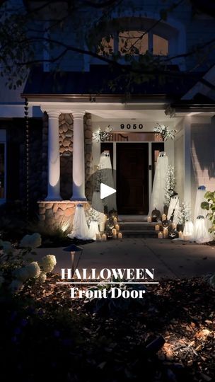 135K views · 2.2K reactions | HALLOWEEN FRONT DOOR • Comment LOVE IT for links or shop here —> https://liketk.it/4OEzL

You didn’t think I was just going to leave all these ghosts in my entryway did you?!? So excited for Halloween decor this year! 

#mypotterybarn | making_highview_home | Global Genius · Halloween Hijinks (feat. Rizzi) Halloween Entryway, Halloween Front Door, Halloween Front Doors, Wreath Wall, Hallows Eve, Diy Holiday, Fall Wreaths, Entryway Decor, Halloween Diy