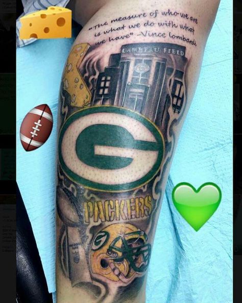 Tattoo Packers Tattoo, Nfl Tattoo, Green Bay Packers Tattoo, Places To Get Tattoos, Celtic Crosses, Go Packers, Fan Tattoo, Green Bay Packers Fans, Tattoos For Women Flowers