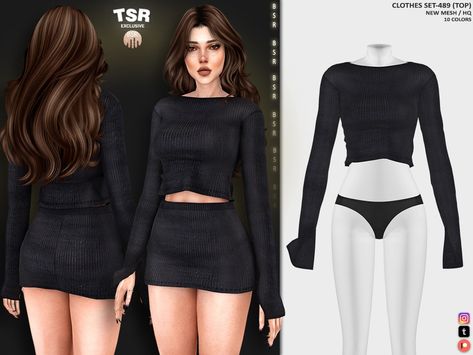 The Sims Resource - CLOTHES SET-489 (TOP) BD1283 Sims 4 Women Clothing Cc, Halloween City, Pelo Sims, Sims 4 Cc Folder, Fashion Design Collection, Sims Four, Sims 4 Collections, Sims 4 Mods Clothes, Sims4 Cc