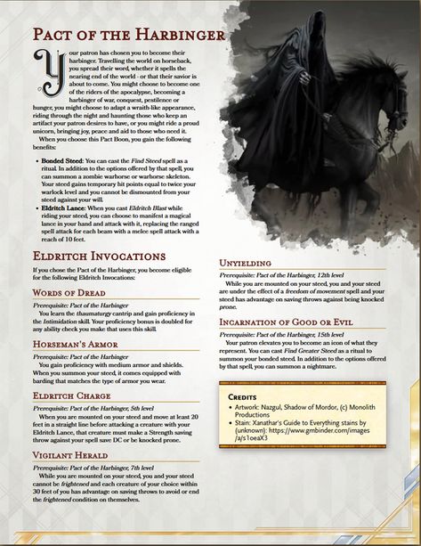 Dnd Warlock Pact, Martial Archetype, Warlock Patron, 5e Classes, Dnd Warlock, Dnd Subclasses, Homebrew Classes, Eldritch Knight, Dnd Magic