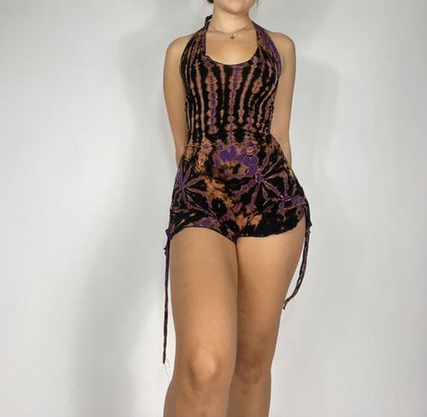 Products Rave Romper, Festival Romper, Hand Dyed Clothing, Tie Dye Clothing, Goddess Fashion, Womens Jumpsuits, Yoga Outfit, Music Festival Outfit, Pale Purple