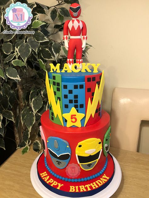 Power rangers fondant cake Power Rangers Cake Ideas, Power Rangers Birthday Party Ideas Cake, Power Rangers Cakes For Boys, Power Ranger Birthday Cake, Power Rangers Birthday Party Ideas, Power Rangers Birthday Party, Power Rangers Birthday Cake, Power Rangers Cake, Power Rangers Birthday