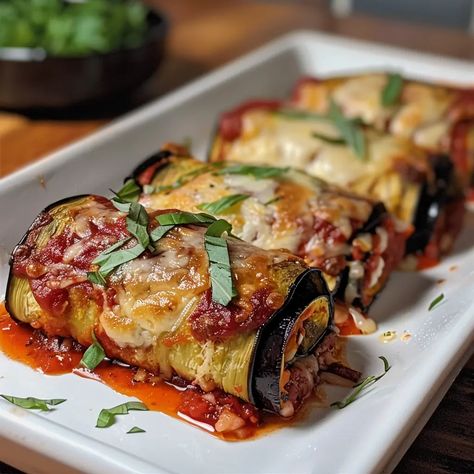 Eggplant Melanzane, Eggplant Rollatini Recipe, Eggplant Recipes Healthy, Almond Ricotta, Eggplant Rollatini, Eggplant Recipes Easy, Basil Salt, Cooked Quinoa, Healthy Italian