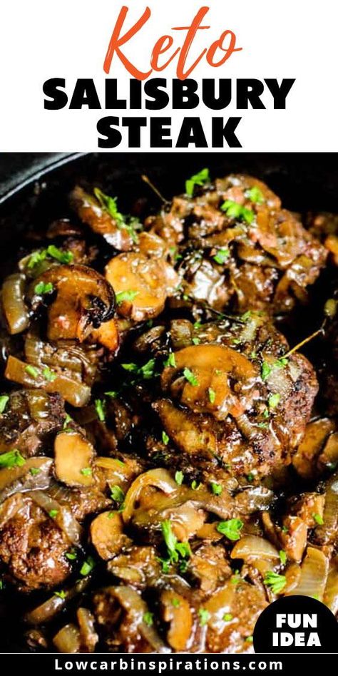 For those of you looking for a keto friendly salisbury steak recipe with low carb gravy, this is a good one! The low carb gravy recipe is SO delicious! Low Carb Gravy, Salisbury Steak Crockpot, Cube Steak And Gravy, Easy Salisbury Steak, Salisbury Steak Recipe, Slow Cooker Salisbury Steak, Low Carb Soup Recipes, Cube Steak Recipes, Salisbury Steak Recipes