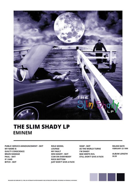 Slim Shady Lp, Eminem Albums, The Slim Shady, Music Album Design, Guilty Conscience, Public Service Announcement, Brain Damage, Slim Shady, Music Album Cover