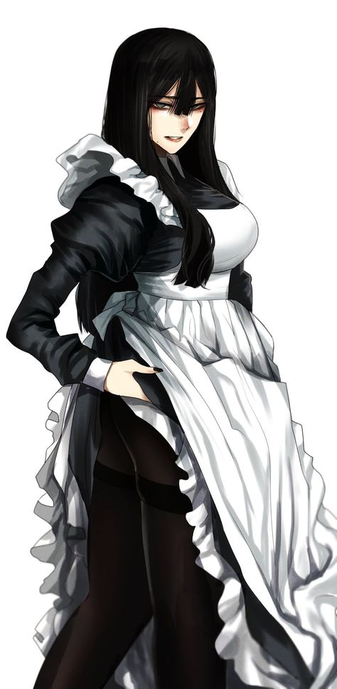 Female Butler Anime, Female Butler, Eye Mole, Puffy Sleeves Shirt, Arte Madi, Maid Apron, Remilia Scarlet, Persona Anime, Grey Eyes