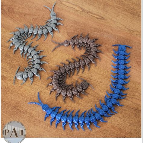 3D Printable Articulated Centipede Robot by PA1 Cool Centipede, 3d Printer Art, 3d Printing Toys, Dragon 3d, 3d Printing Fashion, 3d Printer Files, 3d Printing Art, 3d Paper Art, 3d Printer Designs