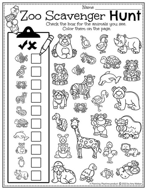 Zoo Scavenger Hunt Printable - Preschool Zoo Activities Preschool Zoo Activities, Zoo Activities For Kids, Circus Theme Preschool Activities, Circus Preschool, Zoo Scavenger Hunt, Zoo Activities Preschool, Preschool Binder, Circus Activities, Zoo Crafts