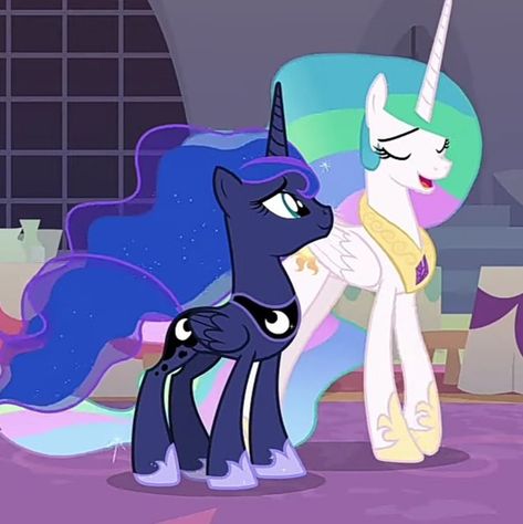 Mlp Princess Celestia And Luna, Luna And Celestia Mlp, Princess Celestia And Luna, Mlp Scenes, Pony Poses, Mlp Birthday, Fav Princess, Mlp References, Mlp Screencaps