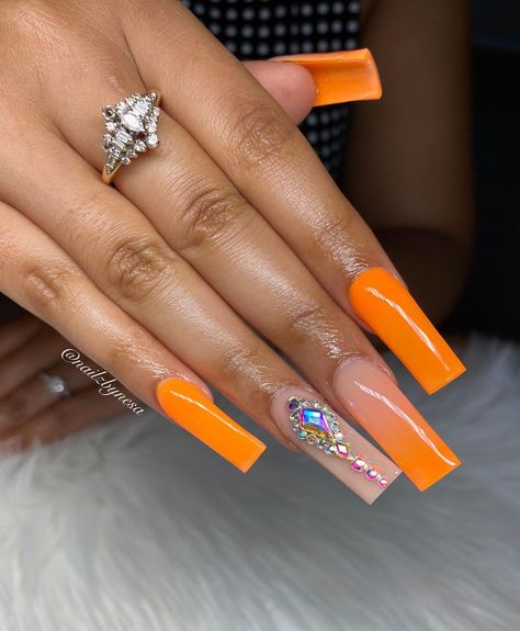 Carnival Nails, Orange Acrylic Nails, Purple Acrylic Nails, Black Acrylic Nails, Nail Polish Stickers, Drip Nails, Edgy Nails, Simple Acrylic Nails, Background Transparent