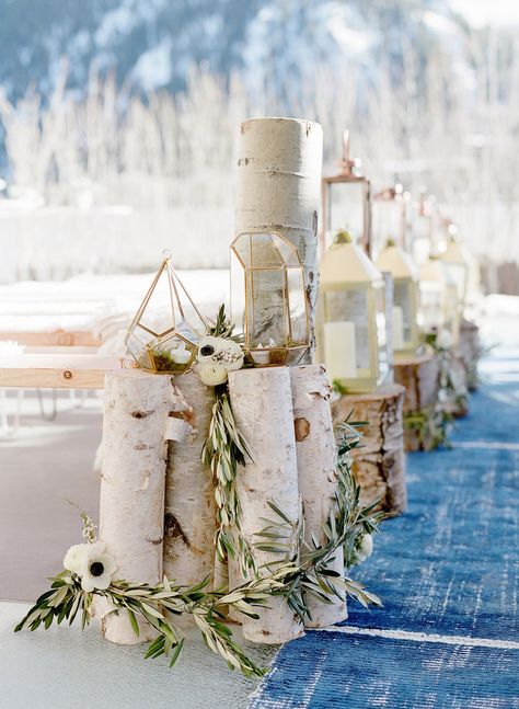 Aspen Tree Decor, Tree Wedding Centerpieces, Aspen Art Museum, Birch Wedding, Artist Cake, Aspen Art, Wedding Alters, Aspen Tree, Aspen Wedding