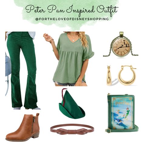 Peter Pan Inspired Outfits, Couples Disneybound, Peter Pan Outfit, Princess Inspired Outfits, Peter Pan Disney, Cute Disney Outfits, Disney Bounding, Disney Bound Outfits, Princess Inspired