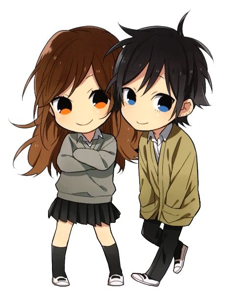 Horimiya! ❤️ Horimiya Chibi, Two Anime Characters, Chibi Bts, Photo Manga, Chibi Couple, Chibi Boy, Romance Anime, Chibi Girl, Girl And Boy