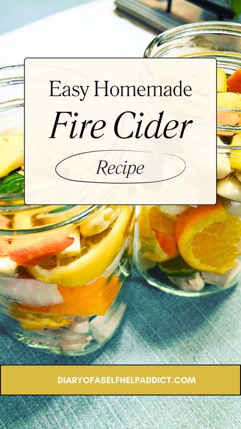 easy homemade fire cider recipe Beer Salt Recipe, Homemade Fire Cider Recipe, Diy Fire Cider Recipe, Easy Fire Cider Recipe, Fire Cider Recipes, Fire Cider Recipe How To Make, Homemade Elixir, Homemade Tinctures, Fire Cider Benefits