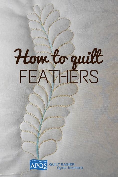 Quilting Feathers Free Motion, Quilted Feathers, Wholecloth Quilting, Quilting Styles, Quilting Feathers, Quilting Pantographs, Quilt Stitches, Quilting Motifs, How To Quilt