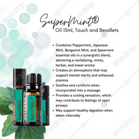 Super Mint Diffuser Blends, Super Mint Doterra, Doterra Oils Recipes, Do Terra, Doterra Diffuser, Doterra Diffuser Blends, Doterra Oil, Mint Essential Oil, Doterra Wellness Advocate