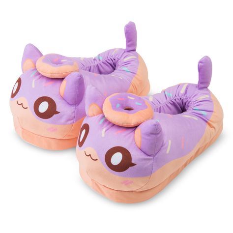 Aphmau Merch, Cute Kawaii Outfits, Slippers Kids, Robot Cat, Donut Cat, Cat Slippers, Kids Toy Shop, Cute Squishies, Baby Bowls