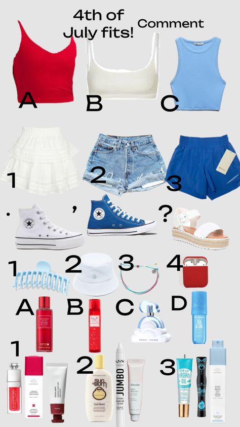 Comment yours! #red #white #blue #outfitinspo #beauty #vibes #july #4thofjuly #preppy #preppyblue #preppyred #comment Beauty Vibes, Red White And Blue, Red White Blue, White Blue, 4th Of July, Red White, Thing 1, Energy, Outfit Inspo