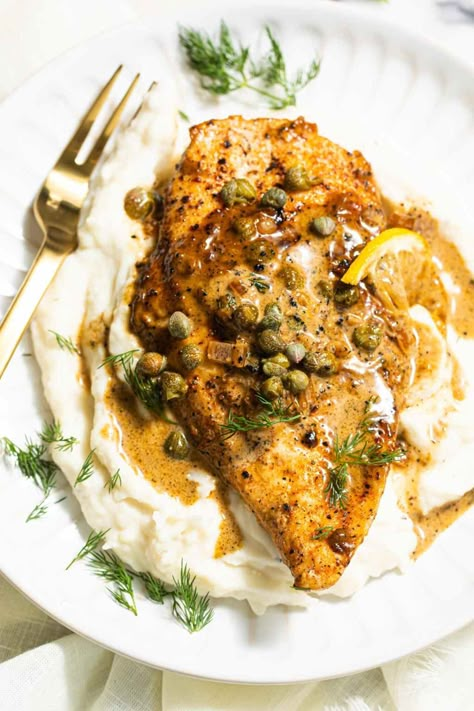 Chicken With Caper Cream Sauce - Butter Be Ready Caper Cream Sauce, Ready Recipes, Capers Recipe, Capers Chicken, One Pan Chicken, Sauteed Chicken, Sauce For Chicken, Pan Chicken, Zebra Stripes