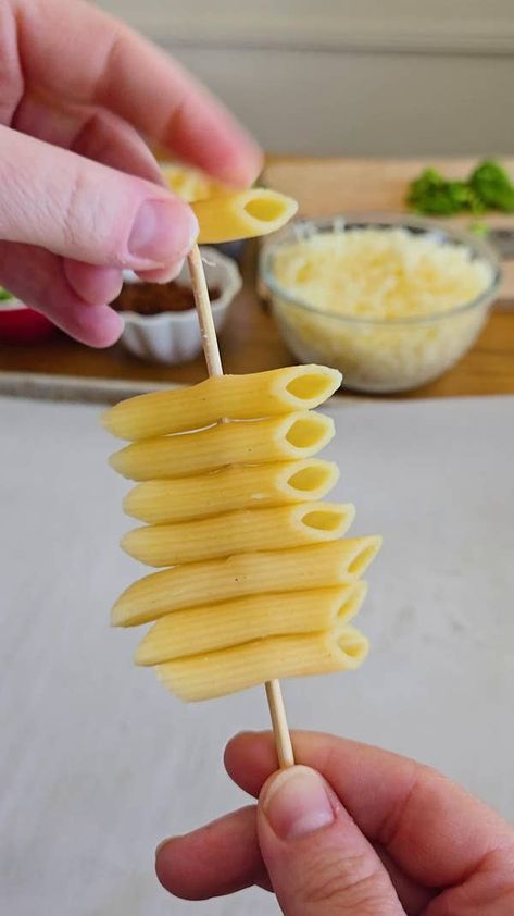 Pizza Pasta Sticks Recipe - Tasty Pasta Sticks, Tasty Logo, Pizza Sticks, Cheesesteak Sliders, Pasta Marinara, Quick Appetizer, Pizza And Pasta, Skewer Appetizers, Classic Pizza