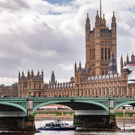 House of parliament,London,UK. Palace of Westminster. Westminster bridge. Cloudy day in London. Touristic attraction in London.. Subscription-free stock image available for license. House Of Parliament London, Houses Of Parliament London, House Of Parliament, Places To Visit In London, Palace Of Westminster, Whitby Abbey, Day In London, Westminster Bridge, Revival Architecture