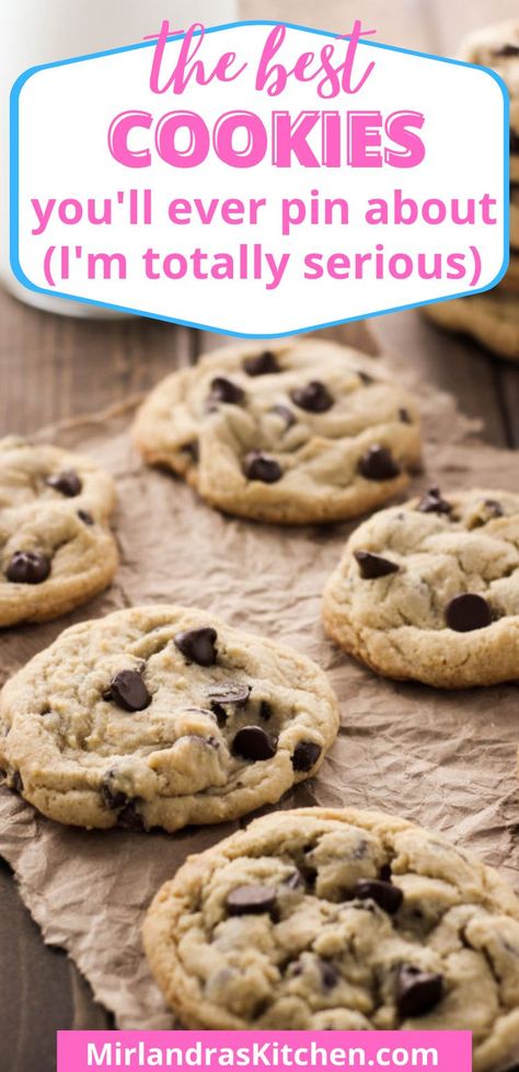 You can't be a TRUE chocolate chip cookie lover until you try this recipe! It uses baking powder AND baking soda to make a perfectly balanced cookie that is both chewy and lightly fluffy. The cookies are soft with lightly crisp edges and a wonderful, rich, buttery flavor! These cookies RULE in a world of sub par chocolate chip cookies. #cookies #baking #easy #best #fromscratch Chocolate Chip Cookies With Baking Soda And Baking Powder, Chocolate Chip Cookies Recipe Baking Powder, Worlds Best Chocolate Chip Cookie Recipe, Chocolate Chip Cookies With Baking Power, No Baking Soda Chocolate Chip Cookies, Chocolate Chip Cookies With Bread Flour, Chocolate Chip Cookies With Baking Powder, Soft Chewy Chocolate Chip Cookies Recipe, Chocolate Chip Cookies Baking Powder