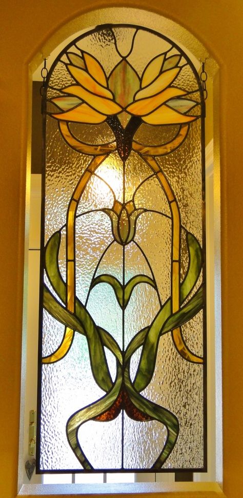 Art Nouveau Stained Glass for Your Dallas Home | Stained Glass Dallas Art Nouveau Stained Glass, Flowers Window, Window Stained, European Style Homes, Stained Glass Church, Leaded Glass Windows, Art Nouveau Flowers, Flower Window, Stained Glass Decor