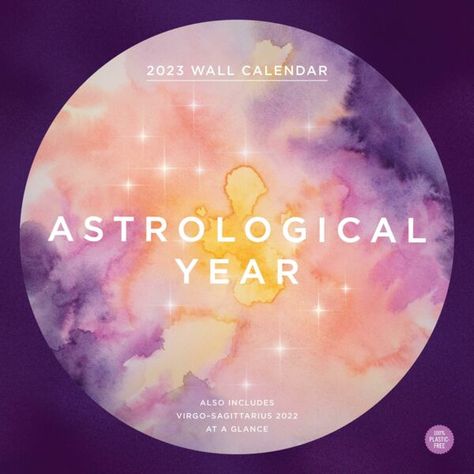 Look to the stars with the ASTROLOGICAL YEAR calendar. Unlike traditional calendars, this celestial wall calendar is organized by zodiac sign. Beginning at the start of Capricorn in December 2022 and going through Sagittarius in 2023, it covers the whole calendar year and beyond. Along with holidays, the calendar highlights planetary and lunar movements, meteor showers, eclipses and equinoxes, and even the periods when Mercury is in retrograde. The unique, modern design features dreamy watercolo Virgo And Sagittarius, Mercury Retrograde, Meteor Shower, Chronicle Books, December 2022, Yearly Calendar, Wall Calendar, Plastic Free, Modern Wall